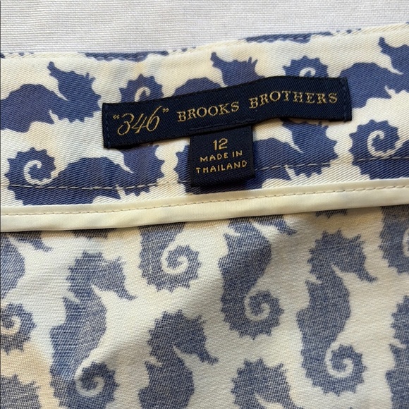 Brooks Brothers Beach/Seahorse Brooks Brothers Seahorse Print Skirt - size 12 - Picture 5 of 10